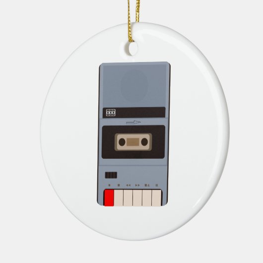 Cassettebandje Recorder Keramisch Ornament (Links)