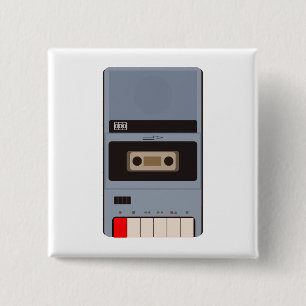 Cassettebandje Recorder Vierkante Button 5,1 Cm