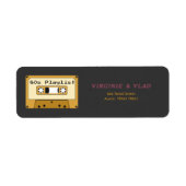 Cassettebandje retouradreslabel etiket (Voorkant)