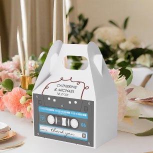 Cassettebandje Retro 70's Muzikale Bruiloft Bedankdoosjes