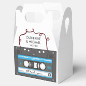 Cassettebandje Retro 70's Muzikale Bruiloft Bedankdoosjes (Geopend)