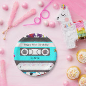 Cassettebandje Retro 80's 90's Theme Birthday Part Papieren Bordje (Feest)