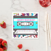 Cassettebandje Retro 80's 90's Theme Birthday Part Servetten (Insitu)