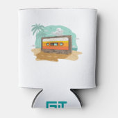 Cassettebandje Retro 80's op het strand Rewind Blikjeskoeler (Voorkant)