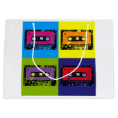 Cassettebandje Retro 90 Pop Art Groot Cadeauzakje (Voorkant)