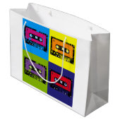 Cassettebandje Retro 90 Pop Art Groot Cadeauzakje (Achterkant Gekanteld)
