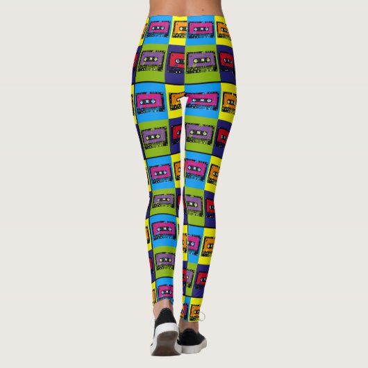 Cassettebandje Retro 90 Pop Art Leggings (Achterkant)