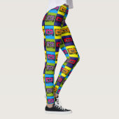 Cassettebandje Retro 90 Pop Art Leggings (Rechts)