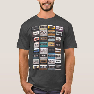Cassettebandje Retro Mixtape Radio Muziek 80s T-shirt