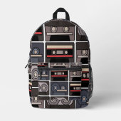 Cassettebandje Retro Muziek Bedrukte Rugzak (Voorkant)