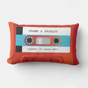 CASSETTEBANDJE retro muziek disco red oranje rocki Kussen