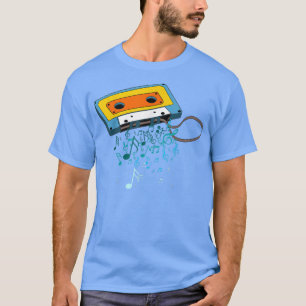Cassettebandje Retro Muzieknoten 70's 90's Cla T-shirt