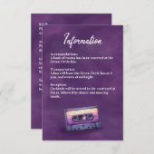 Cassettebandje Retro Paarse behuizing Kaart (Voorkant / Achterkant)