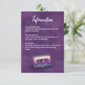 Cassettebandje Retro Paarse behuizing Kaart (Staand voorkant)