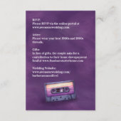 Cassettebandje Retro Paarse behuizing Kaart (Achterkant)