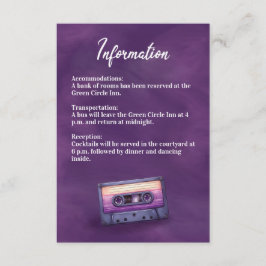 Cassettebandje Retro Paarse behuizing Kaart