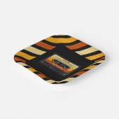 Cassettebandje Retro verjaardagsfeestje Papieren Bordje (Gebogen)