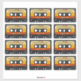 Cassettebandje Retro verjaardagsfeestje Sticker