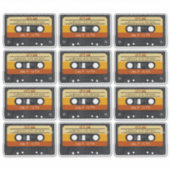 Cassettebandje Retro verjaardagsfeestje Sticker (Voorkant)
