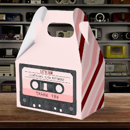 Cassettebandje Roze Retro Verjaardagsfeest Bedankdoosjes