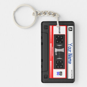 Cassettebandje  Sleutelhanger, Vintage Sleutelhanger