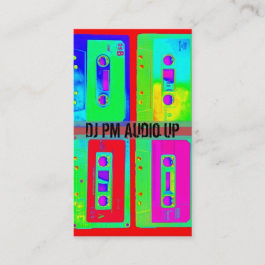 Cassettebandje terugdraaien terugdraaien DJ-record Visitekaartje (Voorkant)