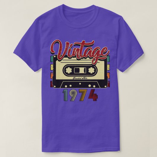 Cassettebandje van 1974 met de grootste hits T-shirt (Design voorkant)