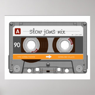 Cassettebandje van de oude school poster