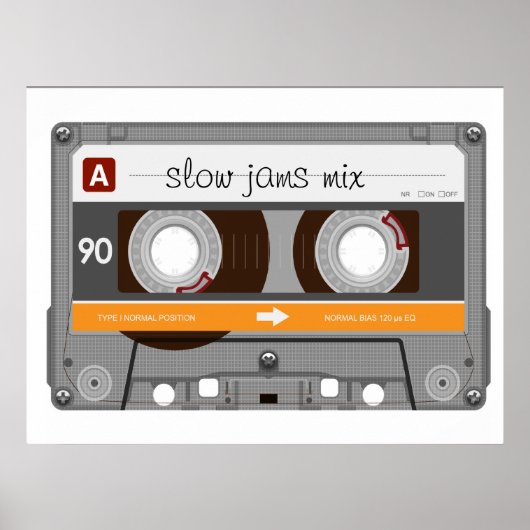 Cassettebandje van de oude school poster (Voorkant)