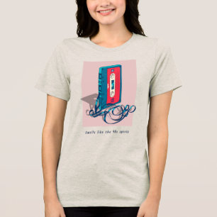Cassettebandje van de Vintage van de jaren '90 Tri-Blend Shirt