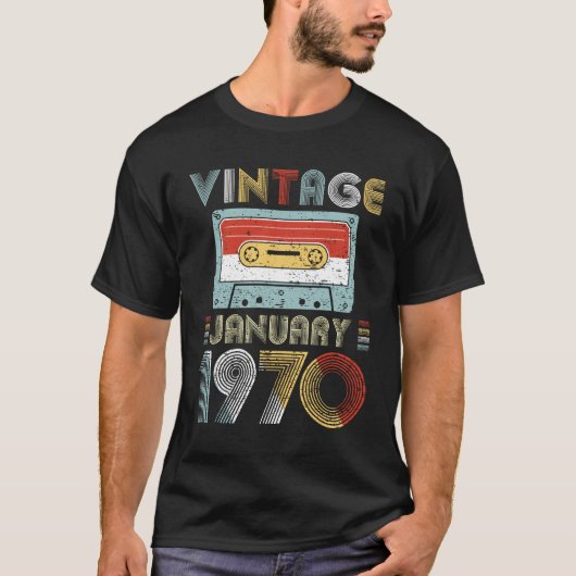  Cassettebandje van januari 1970 T-shirt (Voorkant)