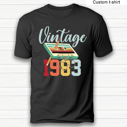 Cassettebandje Verjaardagsfeest 80s 90s T-shirt