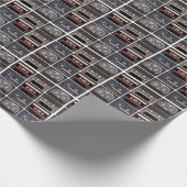 Cassettebandje verjaardagsfeestje cadeaupapier (Hoek)