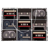 Cassettebandje verjaardagsfeestje groot cadeauzakje (Voorkant)