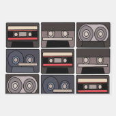 Cassettebandje verjaardagsfeestje inpakpapier vel (Voorkant)