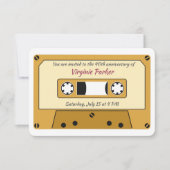 Cassettebandje verjaardagsuitnodiging kaart (Voorkant)