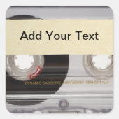 Cassettebandje Vierkante Sticker (Voorkant)