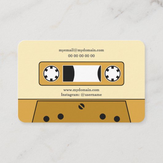 Cassettebandje Visitekaartje (Achterkant)