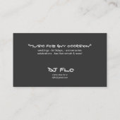 Cassettebandje Visitekaartjes voor DJ's (Achterkant)