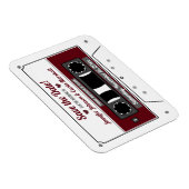Cassettebandje Wijn Rood Trouwen Bewaar de Datum Magneet (Rechterzijde)