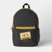 Cassettebandje zwarte rugzak (Voorkant)