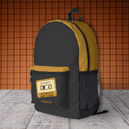 Cassettebandje zwarte rugzak