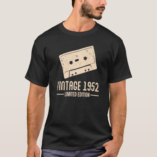 Cassettebandjes 1952 retro Birthday T-shirt (Voorkant)