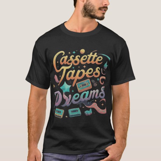 Cassettebandjes dromen t-shirt (Voorkant)
