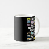 Cassettebandjes mixtapes 1980s muziek koffiemok (Voorkant rechts)