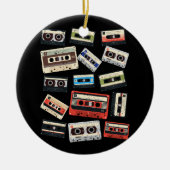 Cassettebandjes mixtapes 1980s Radio Muziek Grafis Keramisch Ornament (Voorkant)