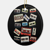Cassettebandjes mixtapes 1980s Radio Muziek Grafis Keramisch Ornament (Links)