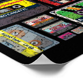 Cassettebandjes mixtapes 1980s Radio Muziek Grafis Poster (Hoek)