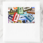 Cassettebandjes Rechthoekige Sticker (Tas)