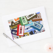 Cassettebandjes Rechthoekige Sticker (Envelop)